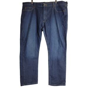 Lee Athletic Fit denim Jeans Dark Wash Mens 42x30 Tapered Leg